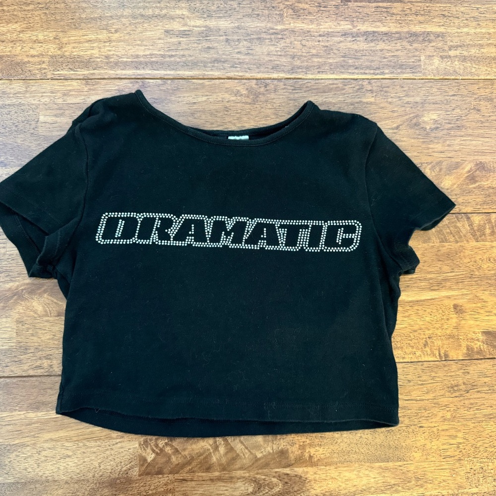 H&M Black 'Dramatic' crop top